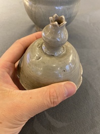 A rare Chinese Yueyao covered urn, probably Song