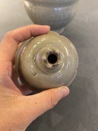 A rare Chinese Yueyao covered urn, probably Song
