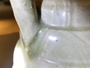 A rare Chinese Yueyao covered urn, probably Song