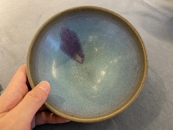 A Chinese purple-splashed junyao bowl, Song