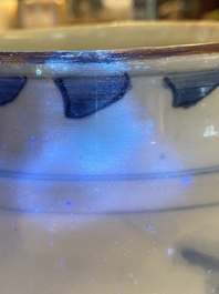 A Chinese blue and white 'dragon' vase, Shunzhi