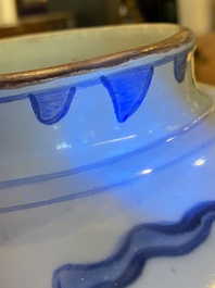 A Chinese blue and white 'dragon' vase, Shunzhi