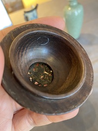 Bo&icirc;te &agrave; grillons en bois de gourde, Chine, Qing