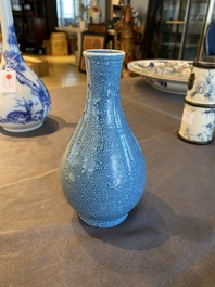 A Chinese robin's egg-glazed bottle vase, probably Qianlong