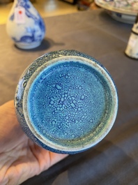 A Chinese robin's egg-glazed bottle vase, probably Qianlong