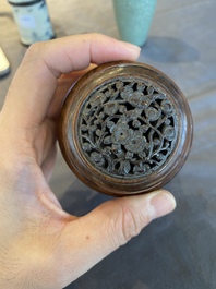 Bo&icirc;te &agrave; grillons en bois de gourde, Chine, Qing