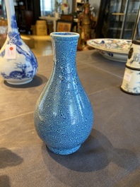 A Chinese robin's egg-glazed bottle vase, probably Qianlong