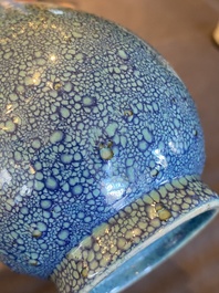 A Chinese robin's egg-glazed bottle vase, probably Qianlong