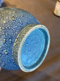 A Chinese robin's egg-glazed bottle vase, probably Qianlong