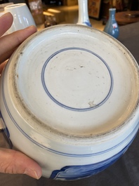 A Chinese blue and white 'narrative subject' jar, Kangxi