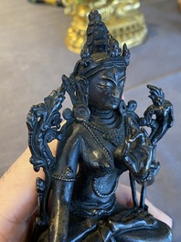 A Sino-Tibetan bronze Pala-style Tara, 18/19th C.