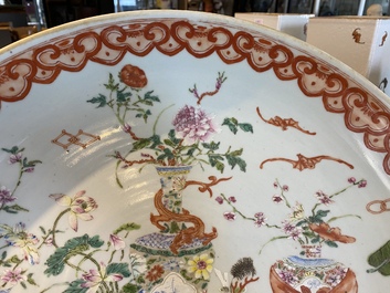 A Chinese famille rose 'antiquities' dish, Republic