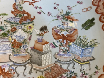 A Chinese famille rose 'antiquities' dish, Republic