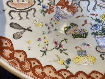A Chinese famille rose 'antiquities' dish, Republic