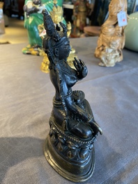 A Sino-Tibetan bronze Pala-style Tara, 18/19th C.