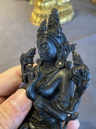 A Sino-Tibetan bronze Pala-style Tara, 18/19th C.