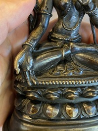 A Sino-Tibetan bronze Pala-style Tara, 18/19th C.