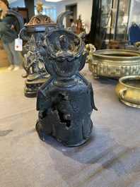 Bouddha de M&eacute;decine ou Bhaishajyaguru en bronze dor&eacute; et laqu&eacute;, Sino-Tibet, Ming