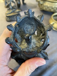 Bouddha de M&eacute;decine ou Bhaishajyaguru en bronze dor&eacute; et laqu&eacute;, Sino-Tibet, Ming
