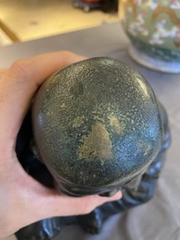Een Chinese bronzen Boeddha, 19e eeuw