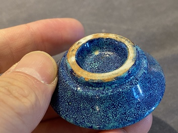 A Chinese robin's egg-glazed miniature dish, 19/20th C.