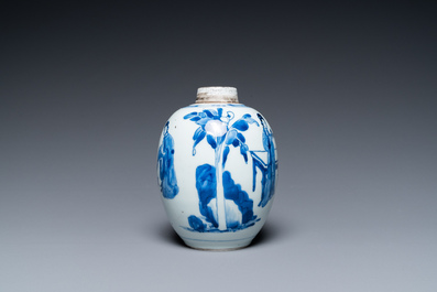 A Chinese blue and white 'Long Eliza' jar, Kangxi