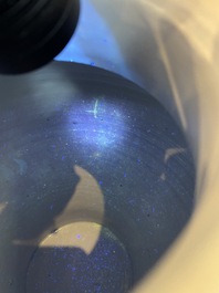 A Chinese blue and white 'prunus on cracked ice' vase and cover, Kangxi