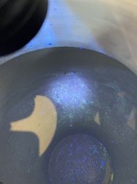 A Chinese blue and white 'prunus on cracked ice' vase and cover, Kangxi