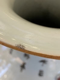 Two Chinese famille rose vases, one signed Huang Zizhen 黃子珍 and dated 1924