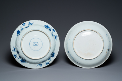 Two Chinese blue and white dishes, Kangxi