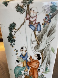 Two Chinese famille rose vases, one signed Huang Zizhen 黃子珍 and dated 1924