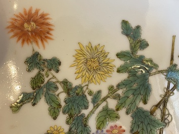 A Chinese famille rose plaque, Huan Ren Tang 懷仁堂製 mark, Republic