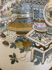 A Chinese qianjiang cai 'antiquities' jardini&egrave;re, signed Xu Pinheng 許品衡, dated 1894