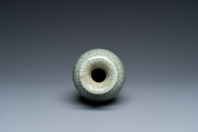 A Chinese crackle-glazed celadon vase, Qianlong