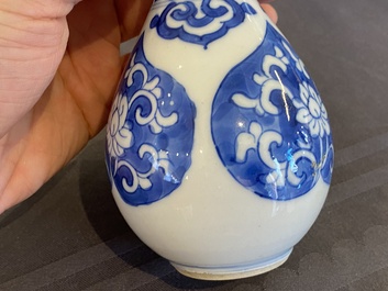 Six Chinese blue and white rosewater sprinklers, Kangxi