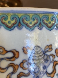 A Chinese doucai 'bajixiang' jardini&egrave;re, Qianlong/Jiaqing