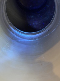 A Chinese blue and white bianco sopra bianco 'yenyen' vase, Kangxi
