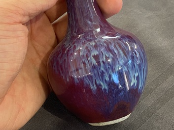 Two Chinese flamb&eacute;-glazed vases, Qing and Republic