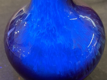 Two Chinese flamb&eacute;-glazed vases, Qing and Republic