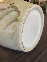 A Chinese qianjiang cai 'scholars' vase, dated 1895