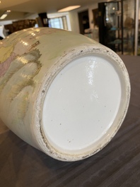 A Chinese qianjiang cai 'scholars' vase, dated 1895