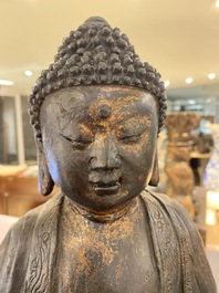 Grand Bouddha en bronze dor&eacute;, Sino-Tibet, Ming