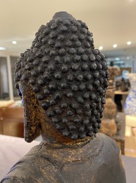 Grand Bouddha en bronze dor&eacute;, Sino-Tibet, Ming