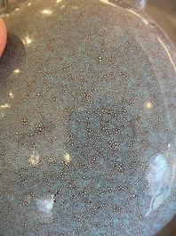 A Chinese 'bianhu' robin's egg-glazed vase, Qianlong mark, Republic