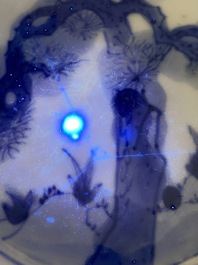 Een Chinese blauw-witte klapmuts kom, Kangxi merk en periode