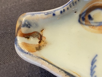 Coupe en forme de cochon en porcelaine de Chine ko-sometsuke pour le Japon, Tianqi