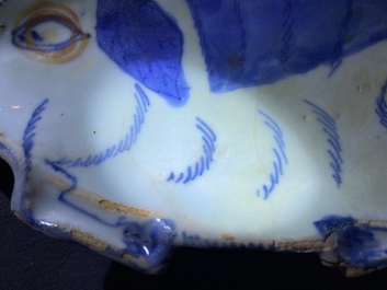 Coupe en forme de cochon en porcelaine de Chine ko-sometsuke pour le Japon, Tianqi