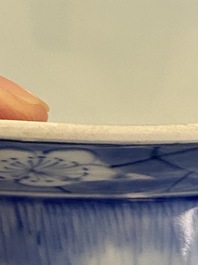 Een Chinese blauw-witte klapmuts kom, Kangxi merk en periode