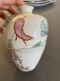 A Chinese famille rose 'meiping' vase, Republic