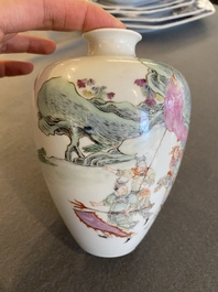 A Chinese famille rose 'meiping' vase, Republic